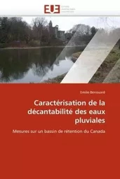 Caractérisation de la décantabilité des eaux pluviales