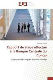 Rapport de stage effectué à la banque centrale du congo