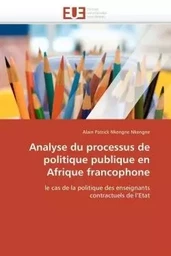 Analyse du processus de politique publique en afrique francophone