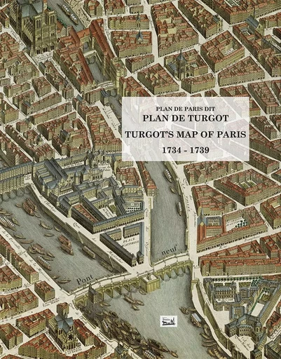 Plan de Paris dit Plan de Turgot en couleurs et au format original - Louis Bretez - DOUIN