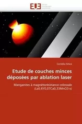 Etude de couches minces déposées par ablation laser