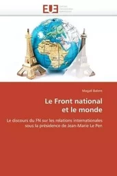 Le front national  et le monde