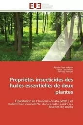 Propriétés insecticides des huiles essentielles de deux plantes