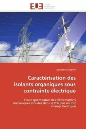 Caractérisation des isolants organiques sous contrainte électrique - Boubakeur Zegnini - UNIV EUROPEENNE