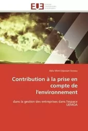 Contribution à la prise en compte de l'environnement