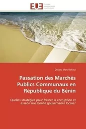 Passation des marchés publics communaux en république du bénin