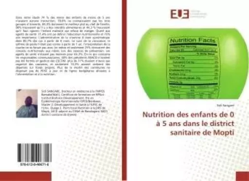 Nutrition des enfants de 0 a 5 ans dans le district sanitaire de Mopti - Sidi Sangare - UNIV EUROPEENNE