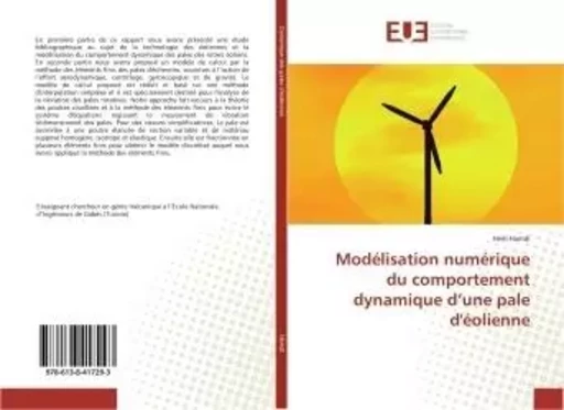 Modélisation numérique du comportement dynamique d'une pale d'éolienne - Hedi Hamdi - UNIV EUROPEENNE