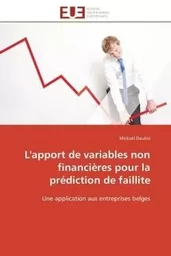 L'apport de variables non financières pour la prédiction de faillite