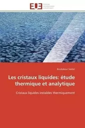 Les cristaux liquides: étude thermique et analytique