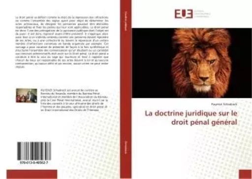 La doctrine juridique sur le droit penal general - Ruyenzi Schadrack - UNIV EUROPEENNE