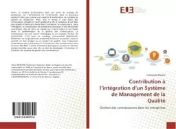 Contribution A l'integration d'un systeme de Management de la Qualite