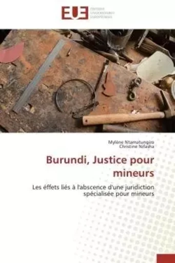 Burundi, justice pour mineurs -  Collectif - UNIV EUROPEENNE