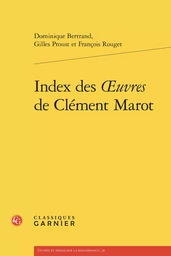 Index des oeuvres de Clément Marot