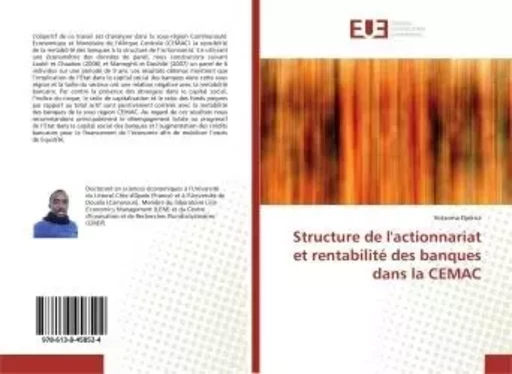 Structure de l'actionnariat et rentabilité des banques dans la CEMAC - Votsoma Djekna - UNIV EUROPEENNE