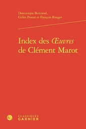 Index des oeuvres de Clément Marot