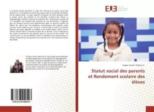 Statut social des parents et Rendement scolaire des élEves - Singbo Gerbin Thibaut G. - UNIV EUROPEENNE