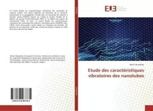 Etude des caractéristiques vibratoires des nanotubes - Bachir Bouderba - UNIV EUROPEENNE