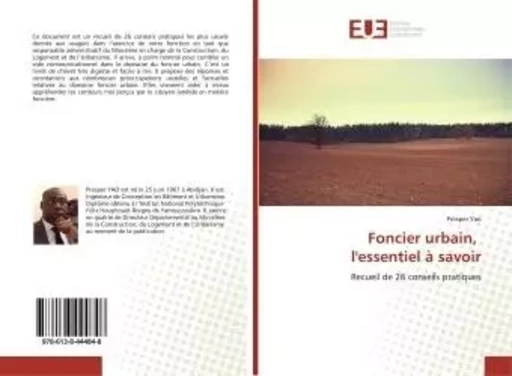 Foncier urbain, l'essentiel a savoir -  Yao - UNIV EUROPEENNE