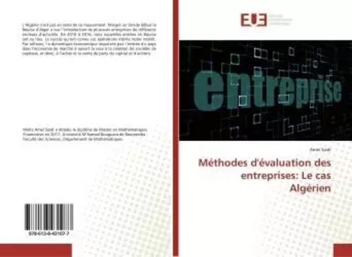 Methodes d'evaluation des entreprises: Le cas Algerien - Amel Saidi - UNIV EUROPEENNE