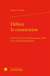 Définir la constitution