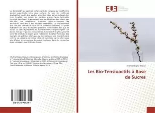 Les Bio-Tensioactifs à Base de Sucres - Chahra Bidjou-Haiour - UNIV EUROPEENNE