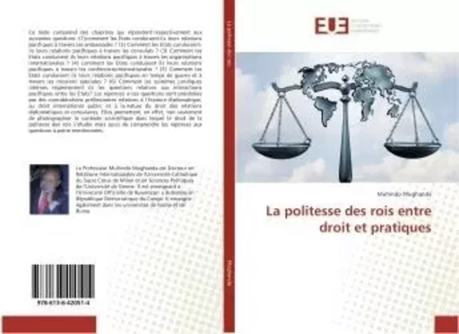 La politesse des rois entre droit et pratiques - Muhindo Mughanda - UNIV EUROPEENNE