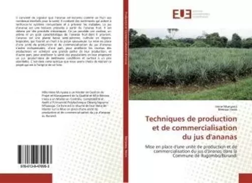 Techniques de production et de commercialisation du jus d'ananas - Irene MUNYANA - UNIV EUROPEENNE