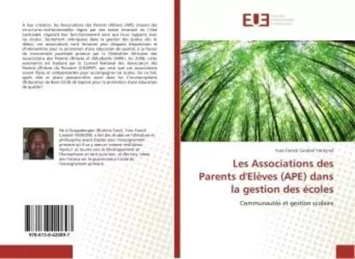 Les Associations des Parents d'Elèves (APE) dans la gestion des écoles - Yves Franck Cambel Yenkoné - UNIV EUROPEENNE