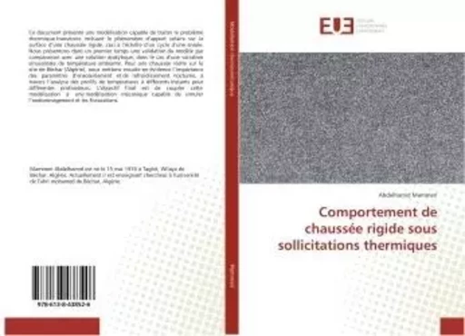 Comportement de chaussee rigide sous sollicitations thermiques -  Mammeri - UNIV EUROPEENNE