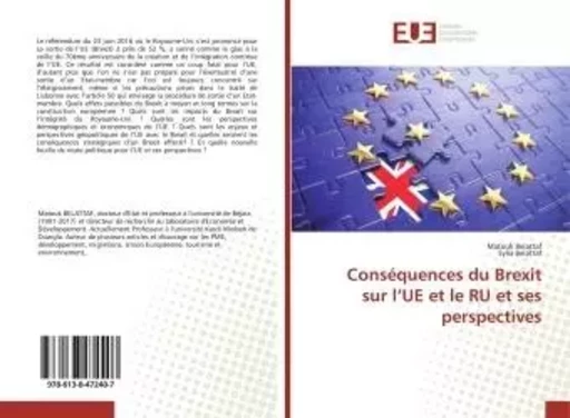 Conséquences du Brexit sur l'UE et le RU et ses perspectives - Matouk Belattaf - UNIV EUROPEENNE