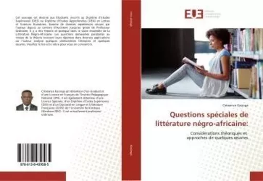 Questions speciales de litterature negro-africaine: -  Kasinga - UNIV EUROPEENNE