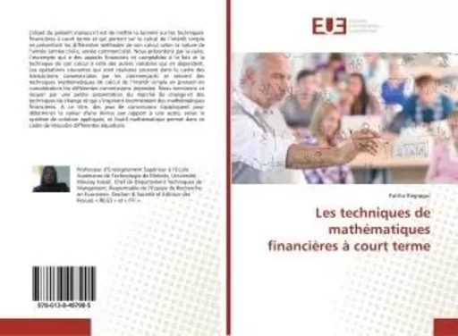 Les techniques de mathématiques financières à court terme - Fatiha Regragui - UNIV EUROPEENNE