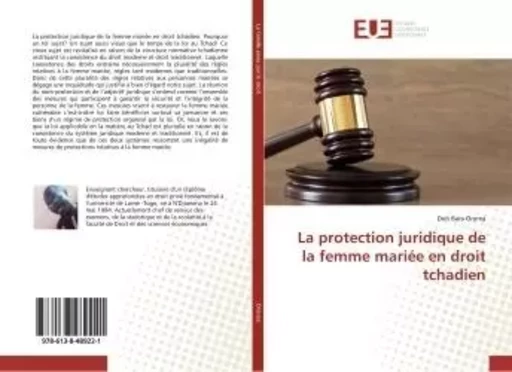 La protection juridique de la femme mariée en droit tchadien - Doh Bara Oroma - UNIV EUROPEENNE