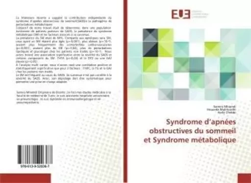 Syndrome d'apnées obstructives du sommeil et Syndrome métabolique -  - UNIV EUROPEENNE