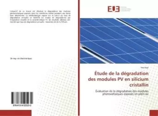 Étude de la dégradation des modules PV en silicium cristallin -  - UNIV EUROPEENNE