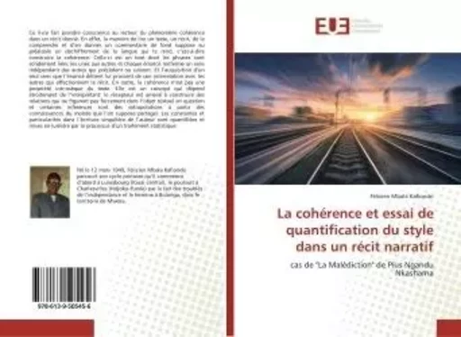 La cohérence et essai de quantification du style dans un récit narratif - Félicien Mbala Kafiondo - UNIV EUROPEENNE