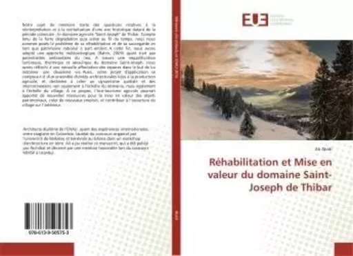 Réhabilitation et Mise en valeur du domaine Saint-Joseph de Thibar - Ali Abidi - UNIV EUROPEENNE