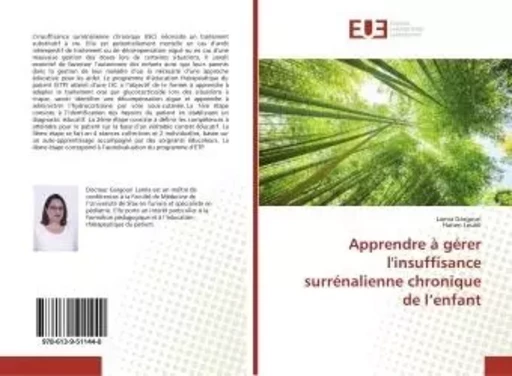 Apprendre à gérer l'insuffisance surrénalienne chronique de l'enfant - Lamia Gargouri - UNIV EUROPEENNE