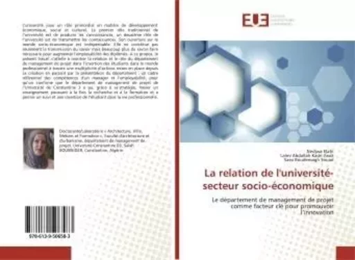 La relation de l'université-secteur socio-économique - Nedjwa ELAFRI - UNIV EUROPEENNE