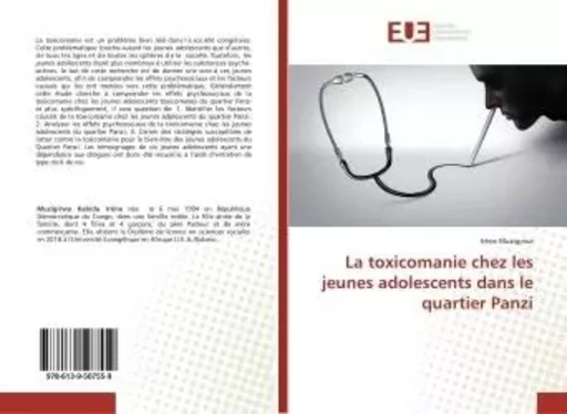 La toxicomanie chez les jeunes adolescents dans le quartier Panzi - Irène Muzigirwa - UNIV EUROPEENNE