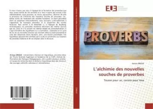 L'alchimie des nouvelles souches de proverbes - Anissa ZRIGUE - UNIV EUROPEENNE