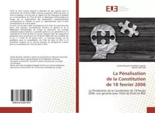 La Pénalisationde la Constitutionde 18 fevrier 2006 - Aimée TSHIBOLA - UNIV EUROPEENNE