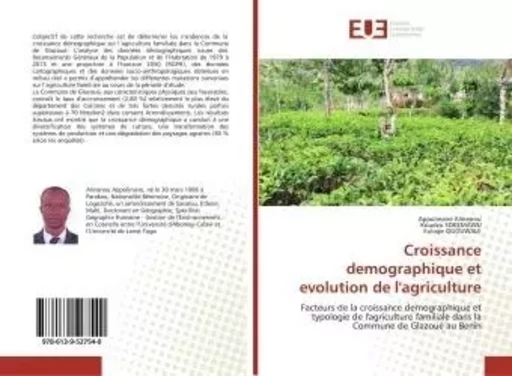 Croissance demographique et evolution de l'agriculture - Appolinaire ALINENOU - UNIV EUROPEENNE