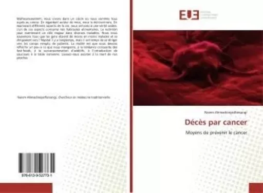 Décès par cancer - Naiem AHMADINEJADFARSANGI - UNIV EUROPEENNE