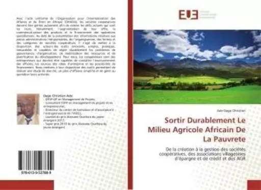 Sortir Durablement Le Milieu Agricole Africain De La Pauvrete - Ade CHRISTIAN - UNIV EUROPEENNE