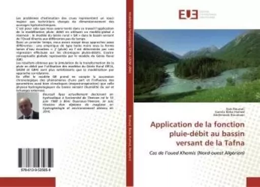 Application de la fonction pluie-dEbit au bassin versant de la Tafna - Bernard MUSAFIRI PAUNI - UNIV EUROPEENNE