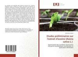 Etudes prEliminaires sur l'extrait d'avoine (Avena sativa L.)