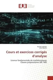 Cours et exercices corrigés d'analyse