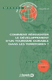 Mondes en développement n° 206 - Comment réinventer le développement d'un tourisme durable dans les